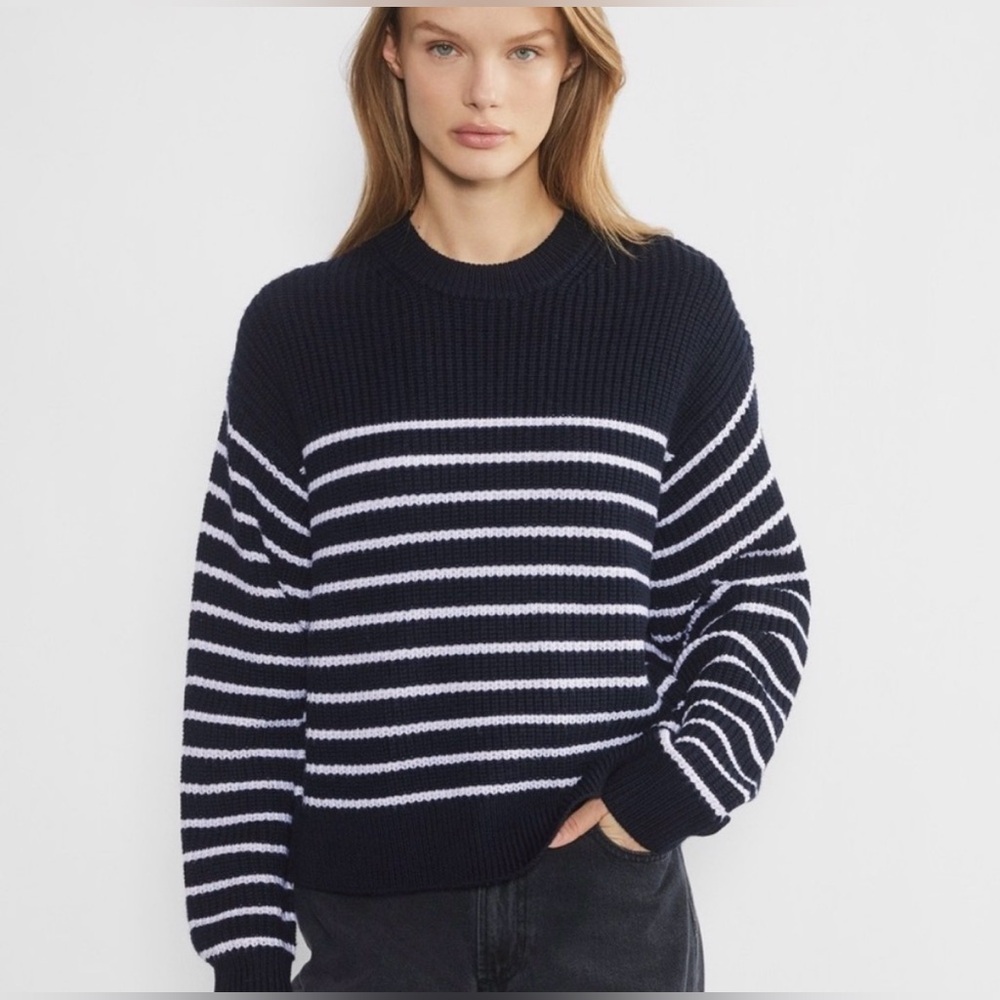 Aritzia Wilfred Maria Merino Wool Striped Crewneck Sweater Size XS